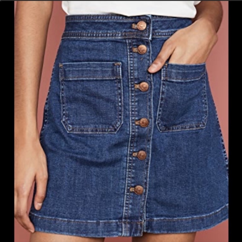 EUC Madewell A-line Denim Mini Skirt in Salisbury 6